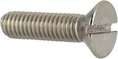Value Collection - #10-32 UNF, 3/4" OAL Slotted Drive Machine Screw - Flat Head, Grade 316 Stainless Steel, Uncoated, Without Washer - USA Tool & Supply