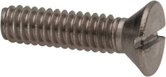 Value Collection - 1/4-20 UNC, 1" OAL Slotted Drive Machine Screw - Flat Head, Grade 316 Stainless Steel, Uncoated, Without Washer - USA Tool & Supply