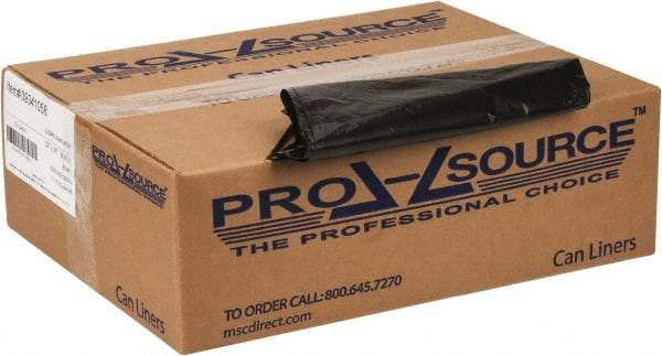 PRO-SOURCE - 0.8 mil Thick, Household/Office Trash Bags - 33" Wide x 39" High, Black - USA Tool & Supply