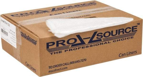 PRO-SOURCE - 0.63 mil Thick, Household/Office Trash Bags - 43" Wide x 48" High, Clear - USA Tool & Supply