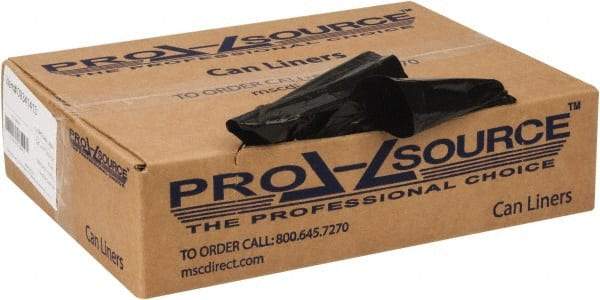 PRO-SOURCE - 0.6 mil Thick, Household/Office Trash Bags - 24" Wide x 31" High, Black - USA Tool & Supply