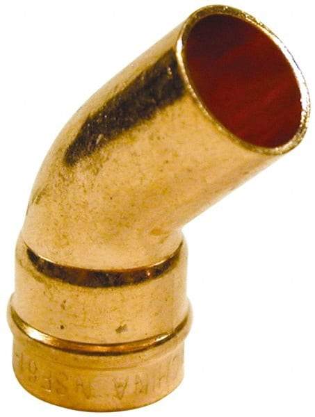 B&K Mueller - 1/2" Copper Pipe 45° Elbow - C x Ftg, Presoldered - USA Tool & Supply