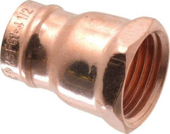 B&K Mueller - 1/2" Copper Pipe Female Adapter - C x F, Presoldered - USA Tool & Supply