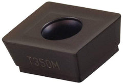 Seco - ACET150612 M14 Grade T350M Carbide Milling Insert - TiCN/Al2O3 Finish, 1/4" Thick, 0.047" Corner Radius - USA Tool & Supply