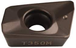 Seco - XOMX120408 M12 Grade T350M Carbide Milling Insert - TiCN/Al2O3 Finish, 0.163" Thick, 0.031" Corner Radius - USA Tool & Supply