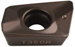 Seco - XOMX120408 M12 Grade T350M Carbide Milling Insert - TiCN/Al2O3 Finish, 0.163" Thick, 0.031" Corner Radius - USA Tool & Supply