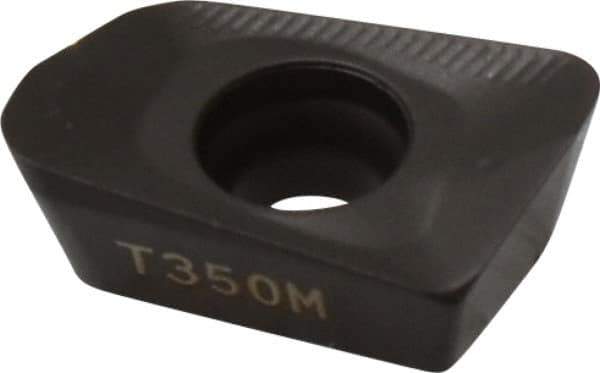 Seco - XOMX120416 ME08 Grade T350M Carbide Milling Insert - TiCN/Al2O3 Finish, 0.163" Thick, 1/16" Corner Radius - USA Tool & Supply