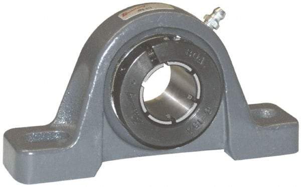 Browning - 2-7/16" ID, 9-1/2" OAL x 5-9/16" OAH Pillow Block Air Handling - 8,150 Lb Static Cap, 11,789 Lb Dyn Cap, 7-13/32" Btw Mnt Hole Ctrs, 2-3/4" Base-to-Ctr Ht, Cast Iron - USA Tool & Supply