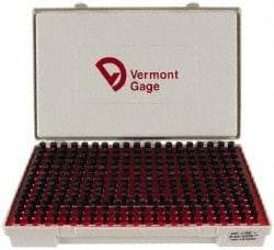 Vermont Gage - 250 Piece, 0.2515-0.5005 Inch Diameter Plug and Pin Gage Set - Plus 0.0002 Inch Tolerance, Class ZZ - USA Tool & Supply