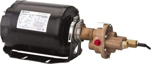 Pentair - 1/2 hp, 3/8 Port, -40 to 210°F Fluid Temp, Carbonator Gear Pump - Bronze, 3/8 Inlet Size, 4.25 GPM, NPT - USA Tool & Supply