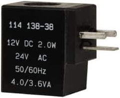 ARO/Ingersoll-Rand - 12 VDC Coil Stacking Solenoid Valve - For Use with Sierra 18mm & Premair Valves - USA Tool & Supply