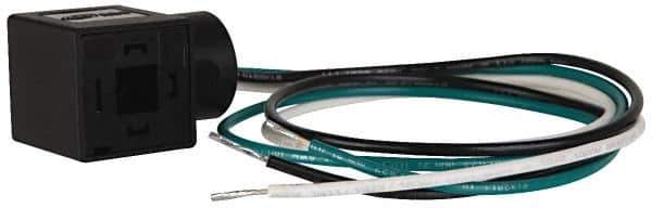 ARO/Ingersoll-Rand - 30mm Stacking Solenoid Valve Connector with 18" Lead Wire - For Use with 1/8 NPT - USA Tool & Supply