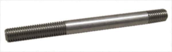 Gibraltar - 3/4-10 4" OAL Equal Double Threaded Stud - Carbon Steel, Black Oxide Finish, 1-3/4" Equal Thread Length - USA Tool & Supply