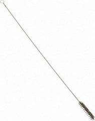 Schaefer Brush - 3" Long x 5/8" Diam Stainless Steel Long Handle Wire Tube Brush - Single Spiral, 27" OAL, 0.006" Wire Diam, 3/8" Shank Diam - USA Tool & Supply