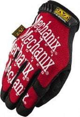 Mechanix Wear - Size L (10) Synthetic Leather General Protection Work Gloves - For Mechanic's & Lifting, Uncoated, Hook & Loop Cuff, Full Fingered, Red, Paired - USA Tool & Supply