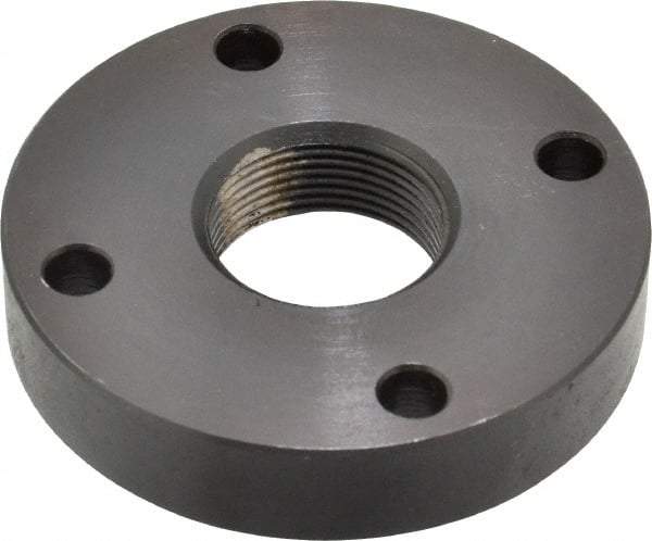 Keystone Threaded Products - 1-18 Int Thread, 3/4" Bar Diam, 2.63" Flange OD x 0.53" Thickness Precision Acme Mounting Flange - 4 Mounting Holes, Black Oxide Finish, Carbon Steel - USA Tool & Supply