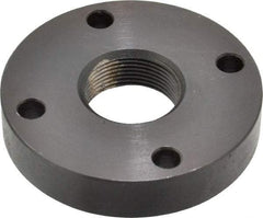Keystone Threaded Products - 1-18 Int Thread, 3/4" Bar Diam, 2.63" Flange OD x 0.53" Thickness Precision Acme Mounting Flange - 4 Mounting Holes, Black Oxide Finish, Carbon Steel - USA Tool & Supply