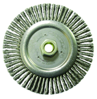 6" Diameter - 5/8-11" Arbor Hole - Stringer Bead Twist Steel Wire Straight Wheel - USA Tool & Supply