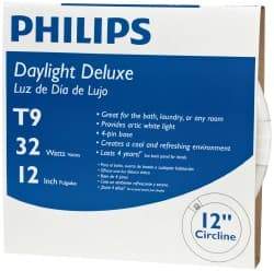 Philips - 32 Watt Fluorescent Tubular 4 Pin Lamp - 6,500°K Color Temp, 1,570 Lumens, T9, 12,000 hr Avg Life - USA Tool & Supply