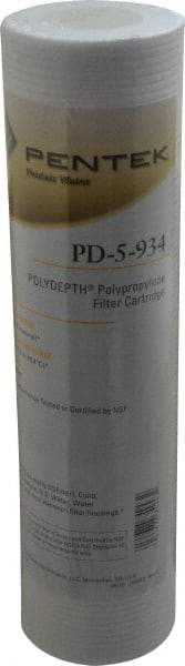 Pentair - 2-1/2" OD, 5µ, Polypropylene Thermal Bonded Cartridge Filter - 9.88" Long, Reduces Sediments - USA Tool & Supply