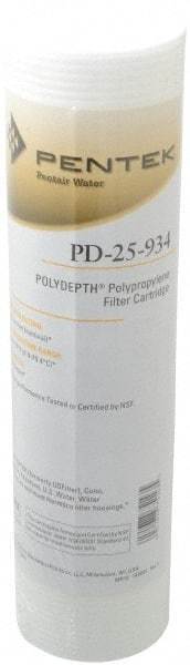 Pentair - 2-1/2" OD, 25µ, Polypropylene Thermal Bonded Cartridge Filter - 9.88" Long, Reduces Sediments - USA Tool & Supply