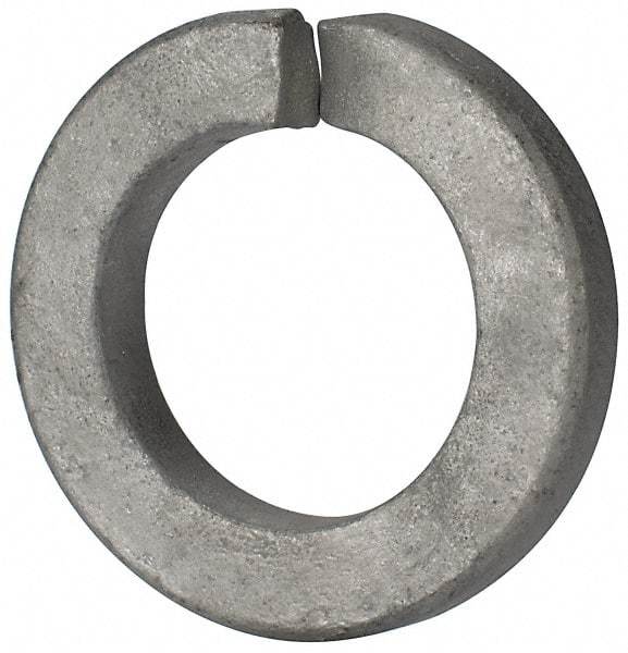 Value Collection - 1", 1.023" ID, 1/4" Thick Split Lock Washer - Grade 2 Spring Steel, Hot Dipped Galvanized Finish, 1.023" Min ID, 1.044" Max ID, 1.667" Max OD - USA Tool & Supply