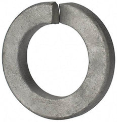 Value Collection - 1", 1.023" ID, 1/4" Thick Split Lock Washer - Grade 2 Spring Steel, Hot Dipped Galvanized Finish, 1.023" Min ID, 1.044" Max ID, 1.667" Max OD - USA Tool & Supply
