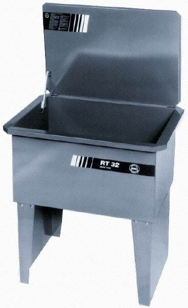 Build-All - Free Standing Solvent-Based Parts Washer - 20 Gal Max Operating Capacity, Steel Tank, 34" High - USA Tool & Supply