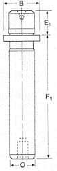 Dayton Lamina - 1" Diam x 4-3/16" Long Demountable Ball Bearing Guide Post - 5/16-18, 1-5/16" Collar OD, 1-3/16" Above Collar, Hardened Steel - USA Tool & Supply