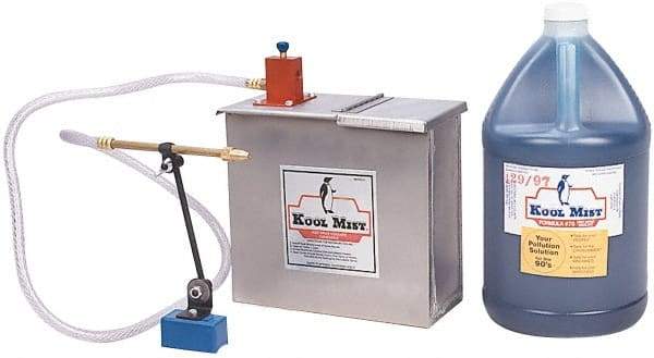 Kool Mist - 1 Outlet, 1 Gal Tank Capacity, Stainless Steel Tank Mist Coolant System - 6" Hose Length - USA Tool & Supply