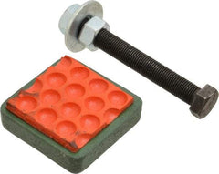 Made in USA - 1/2-13 Bolt Thread, 2" Wide Stud Mount Leveling Pad & Mount - 500 Max Lb Capacity - USA Tool & Supply