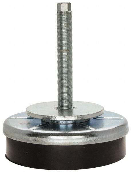 Royal Products - M20 x 1.50 Bolt Thread, Stud Mount Leveling Pad & Mount - 5,500 Max Lb Capacity, 6-1/4" Base Diam - USA Tool & Supply