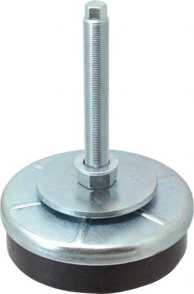 Royal Products - M20 x 1.50 Bolt Thread, Stud Mount Leveling Pad & Mount - 11,000 Max Lb Capacity, 7-3/4" Base Diam - USA Tool & Supply