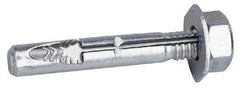 Wej-It - 3/8" Diam, 3/8" Drill, 3-1/2" OAL, Wedge Expansion Concrete Anchor - Steel, Zinc-Plated Finish, Hex Nut Head, Hex Drive, 3/4" Thread Length - USA Tool & Supply