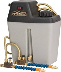 Trico - 2 Outlet, 1 Gallon Tank Capacity, High Density Polyethylene Tank Mist Coolant System - 10" Tank/Unit Length x 5-1/4" Tank/Unit Width x 12-1/4" Tank/Unit Height, 50 to 100 psi, 5' Coolant Line Length, 7" Hose Length - USA Tool & Supply