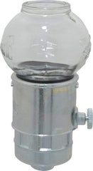 Trico - 1 Outlet, Glass Bowl, 4 Ounce Constant-Level Oil Reservoir - 1/4 NPT Outlet, 2-11/16" Diam x 5-3/4" High - USA Tool & Supply