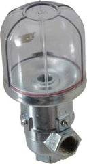 Trico - 1 Outlet, Plastic Bowl, 2 Ounce Constant-Level Oil Reservoir - 1/4 NPT Outlet, 1-15/16" Diam x 4-3/8" High - USA Tool & Supply
