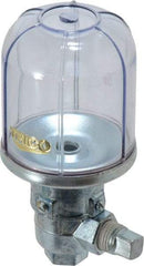 Trico - 1 Outlet, Plastic Bowl, 4 Ounce Constant-Level Oil Reservoir - 1/4 NPT Outlet, 2-5/16" Diam x 5-1/16" High - USA Tool & Supply