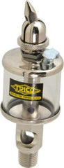 Trico - 1 Outlet, Glass Bowl, 1 Ounce Manual-Adjustable Oil Reservoir - 1/4 NPT Outlet, 1-5/8" Diam x 5-11/16" High - USA Tool & Supply