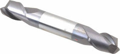 Accupro - 3/8", 1/2" LOC, 3/8" Shank Diam, 2-1/2" OAL, 2 Flute, Solid Carbide Square End Mill - Double End, AlTiN Finish, Spiral Flute, 40° Helix, Centercutting, Right Hand Cut, Right Hand Flute - USA Tool & Supply