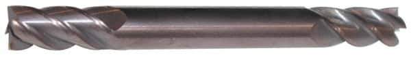 Accupro - 5/32", 7/16" LOC, 3/8" Shank Diam, 3" OAL, 4 Flute, Solid Carbide Square End Mill - Double End, AlTiN Finish, Spiral Flute, 40° Helix, Centercutting, Right Hand Cut, Right Hand Flute - USA Tool & Supply