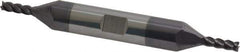 Accupro - 1/8", 3/8" LOC, 3/8" Shank Diam, 3" OAL, 4 Flute, Solid Carbide Square End Mill - Double End, AlTiN Finish, Spiral Flute, 40° Helix, Centercutting, Right Hand Cut, Right Hand Flute - USA Tool & Supply