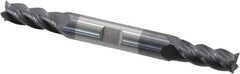 Accupro - 5/16", 3/4" LOC, 3/8" Shank Diam, 3-1/2" OAL, 4 Flute, Solid Carbide Square End Mill - Double End, AlTiN Finish, Spiral Flute, 40° Helix, Centercutting, Right Hand Cut, Right Hand Flute - USA Tool & Supply