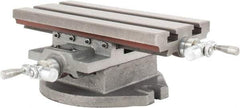 Phase II - 5-1/2" Table Width x 12 Table Length, 5" Cross Travel x 8" Longitudinal Travel, Slide Machining Table - 4-1/2" Overall Height, 9" Base Length x 8" Base Width - USA Tool & Supply