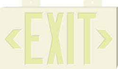 NMC - Exit, Plastic Exit Sign - 15-1/4" Wide x 8-1/4" High, Glow-in-the-Dark - USA Tool & Supply