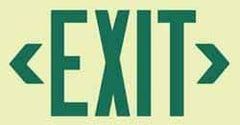 NMC - Exit, Plastic Exit Sign - 13" Wide x 7-1/2" High, Glow-in-the-Dark - USA Tool & Supply