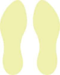 NMC - Foot Prints (Graphic), Pressure Sensitive Vinyl Exit Sign - 6" Wide x 10" High, Glow-in-the-Dark - USA Tool & Supply
