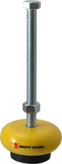 Gibraltar - 500 Lb Capacity, 1/2-13 Thread, Zinc Stud, Machine Socket Mount Leveling Mount - 6" Stud Length, 3" Base Diam, Elastomer Pad - USA Tool & Supply