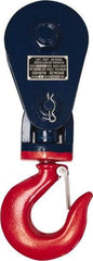 Value Collection - 17, 600 Lbs. Load Limit, Side Release Snatch Block - Single Sheave, 6 Inch Outside Diameter, Wire Rope, 5/8 Inch Diameter, Steel - USA Tool & Supply