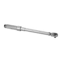 Proto - 3/8" Drive Micrometer Type Ratchet Head Torque Wrench - 16 Ft/Lb to 80 Ft/Lb Torque, 15-1/2" OAL, Ratchet Head - USA Tool & Supply